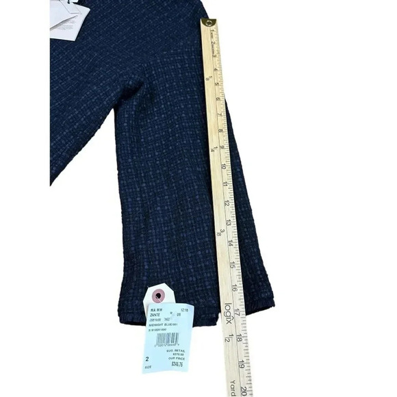 Marella Tweed Hooded Pullover Jacket Midnight Blue - Picture 6 of 16